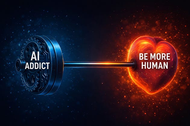 AI Barbell: AI Addict vs Be More Human image