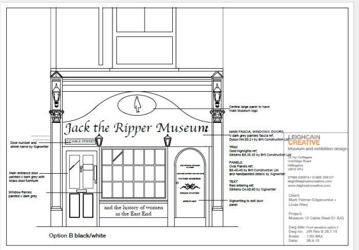 Jack the Ripper Museum; revised drawing for resubmitted planning consent; from: http://planreg.towerhamlets.gov.uk/WAM/showCaseFile.do;jsessionid=F0537C65EBDDCB852984059203F7B948?action=show&appType=Planning&appNumber=PA/15/02127