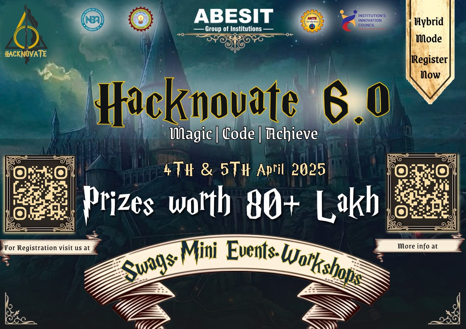 🚀 Hacknovate 6.0 Registrations Are LIVE – Win from ₹80+ Lacs! 🎉