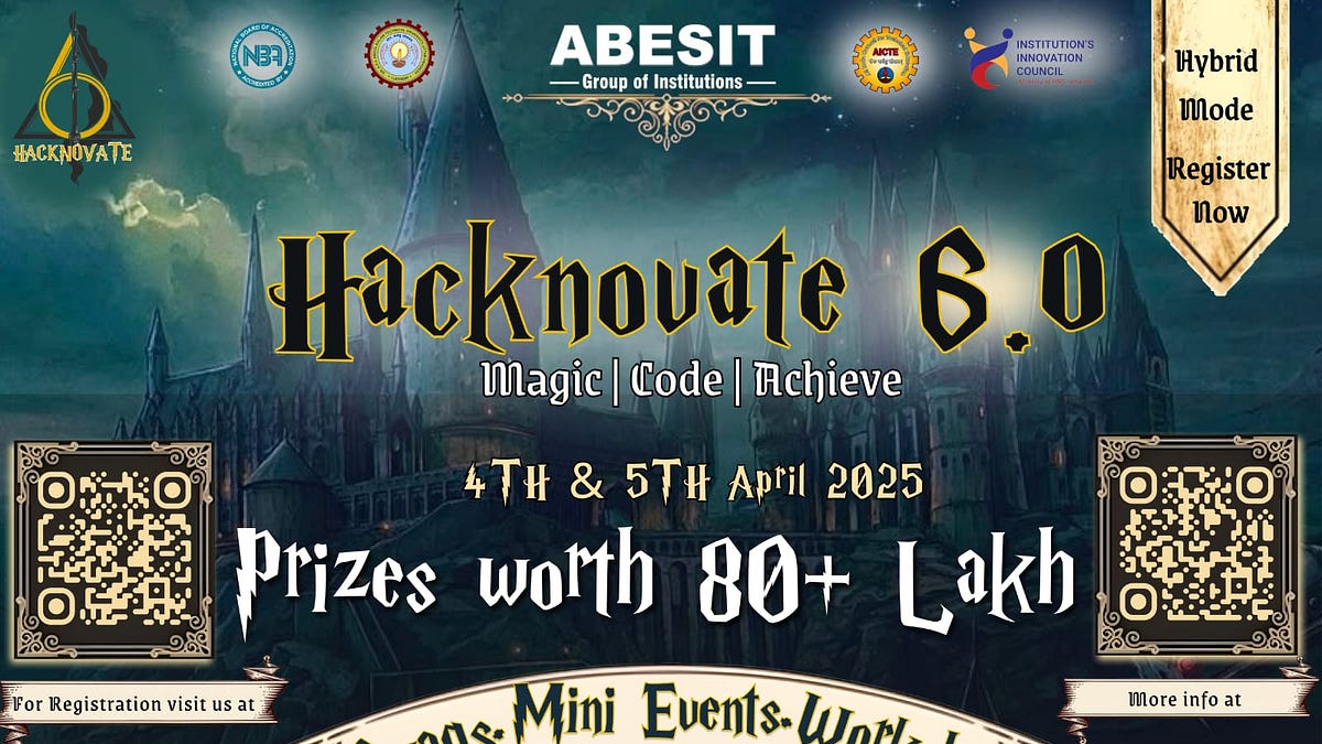 🚀 Hacknovate 6.0 Registrations Are LIVE – Win from ₹80+ Lacs! 🎉
