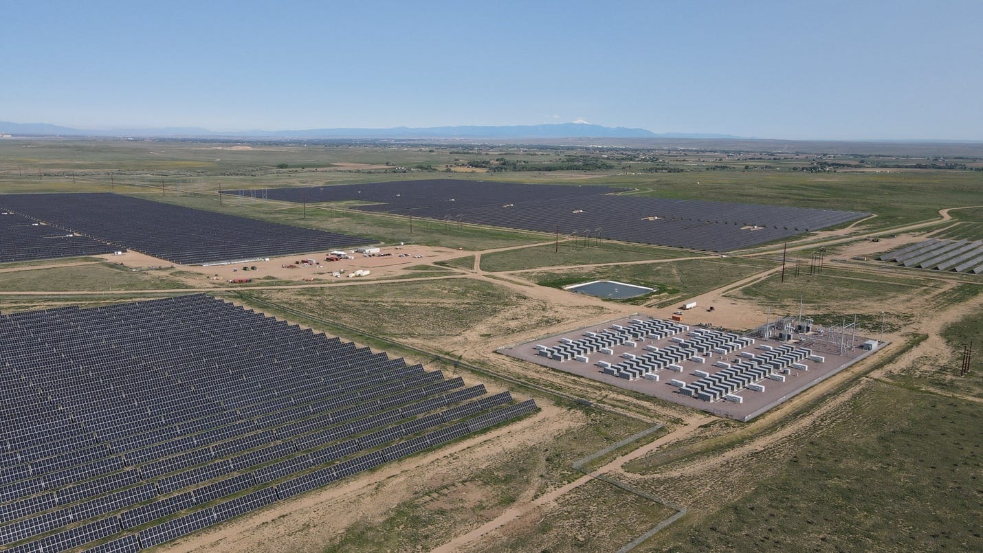 A NextEra solar plant with BESS near Pueblo, Colorado.