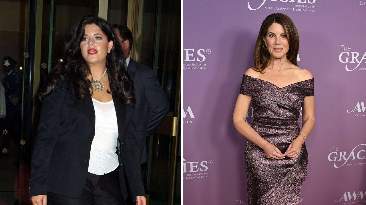 image of Monica Lewinsky received praise from fans after a social media post compared her appearance from decades ago with a more recent photo. image of Monica Lewinsky received praise from fans after a social media post compared her appearance from decades ago with a more recent photo.