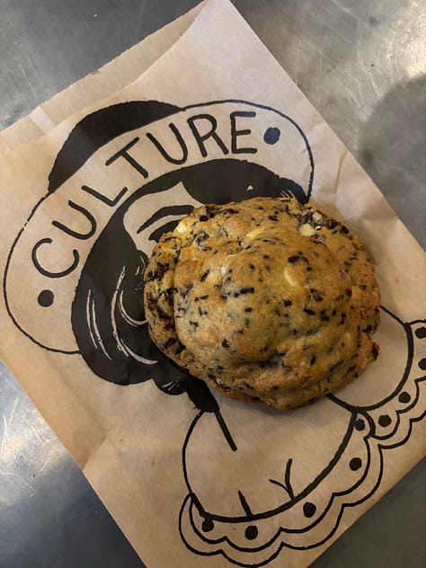 Culture Espresso garment district cookies iced latte chocolate chip coffee shop
