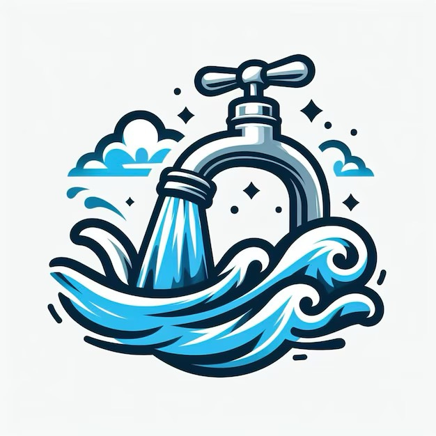 A water faucet with a water splashing out of it

Description automatically generated