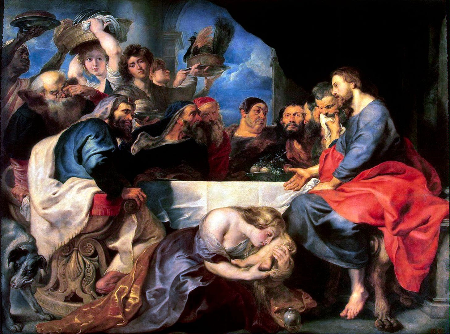 Peter Paul Rubens, Feast in the House of Simon the Pharisee (c. 1618-1620), AI generated Peter Paul Rubens, Feast in the House of Simon the Pharisee (c. 1618-1620), AI generated