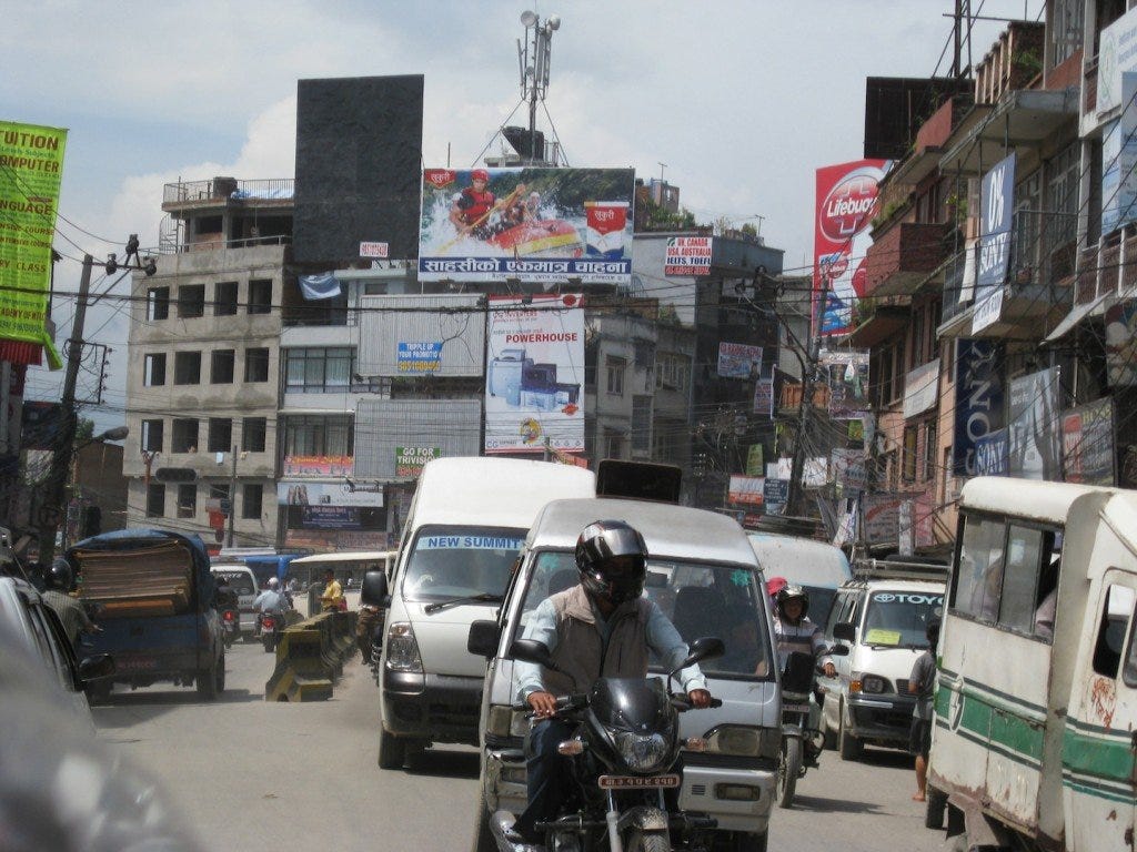 The hustle and bustle of Kathmandu