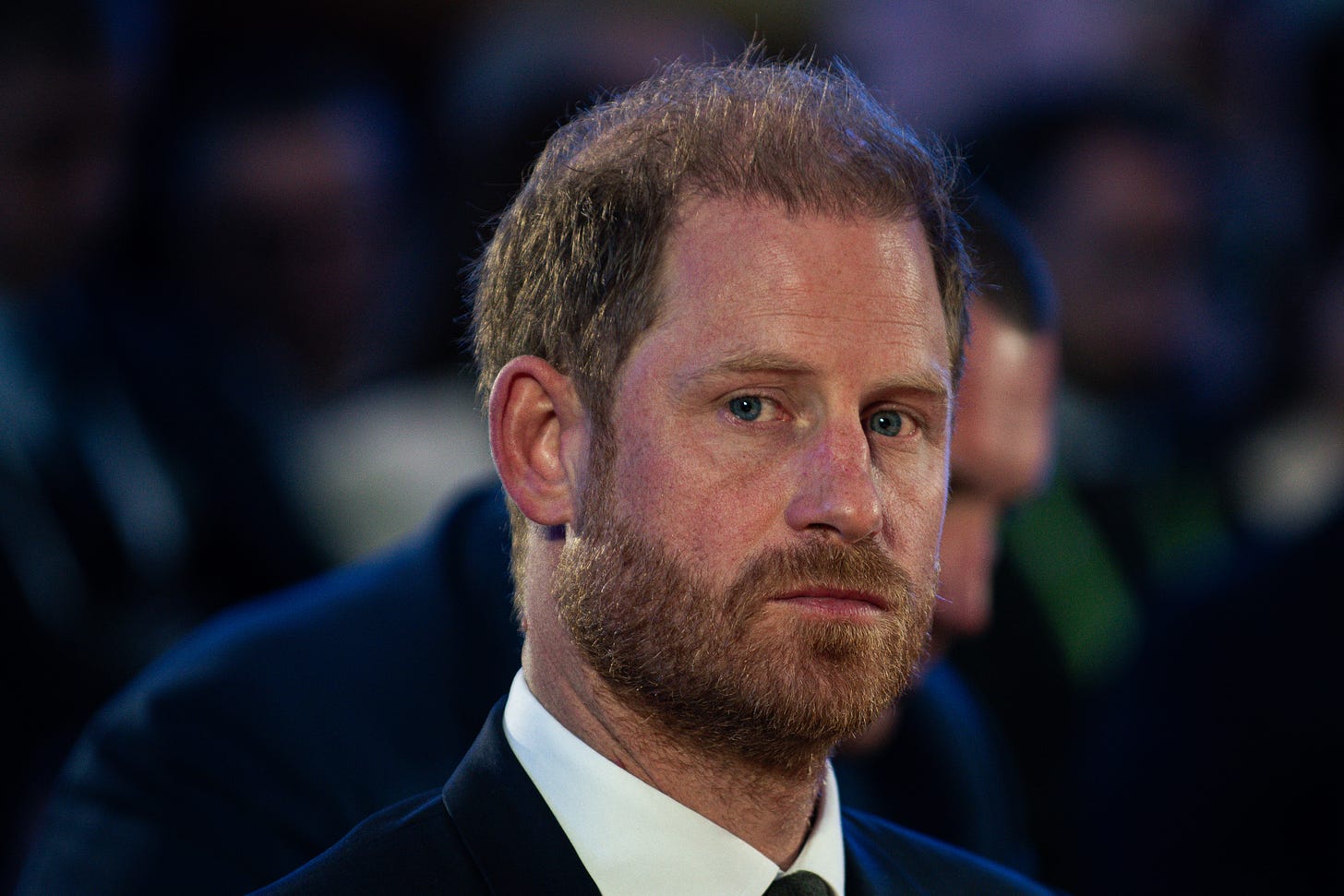 Prince Harry with tears in his eyes