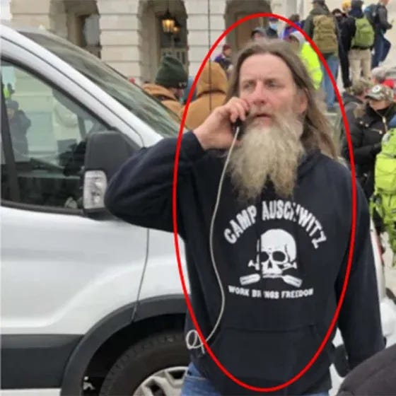 The "Camp Auschwitz" Apologist Is Upset About People "Tearing Things Up" 