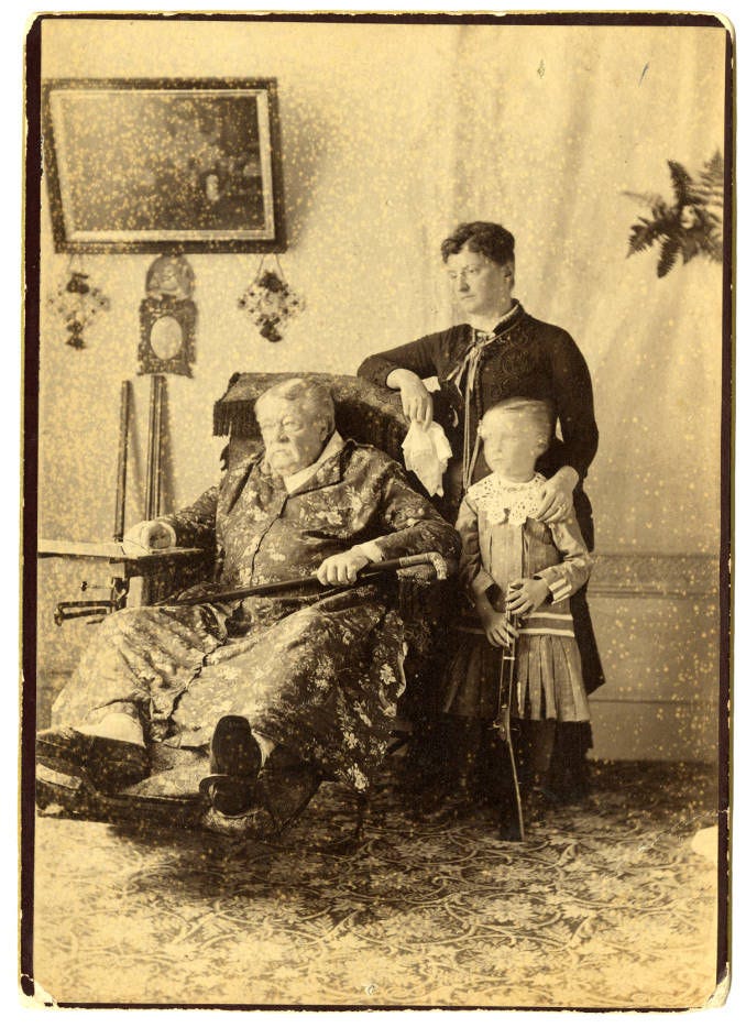 Buntline was married nine times. That we know of. He is pictured here with his ninth wife and youngest child.