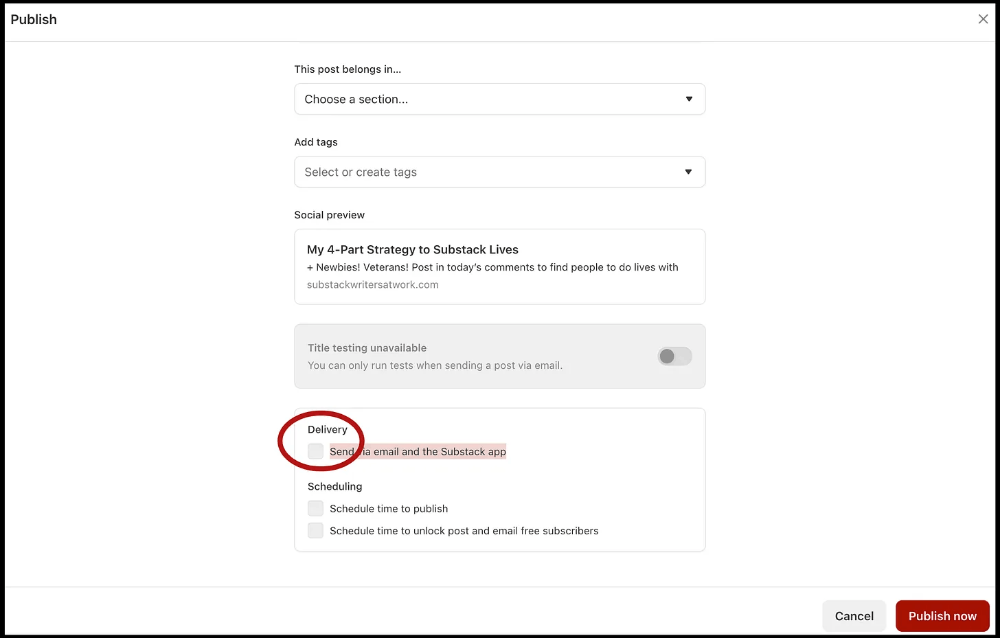 How to post without emailing on Substack How to post without emailing on Substack