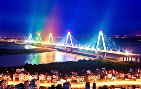 Hanoi to turn Nhat Tan Bridge into art with new lighting