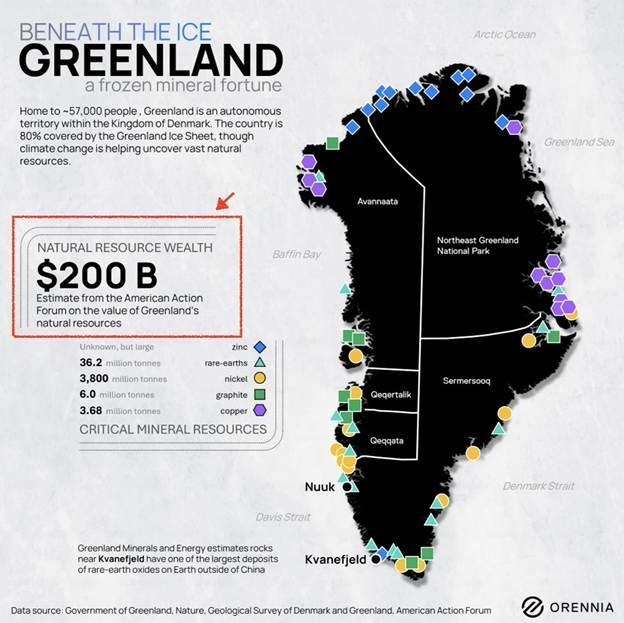 A map of greenland with colorful squares and black text
AI-generated content may be incorrect.