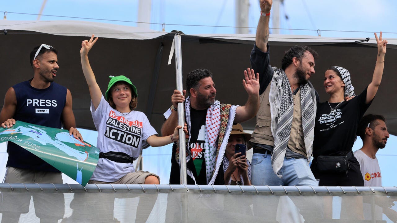 Aid flotilla with Greta Thunberg, European lawmakers set to sail for Gaza Aid flotilla with Greta Thunberg, European lawmakers set to sail for Gaza