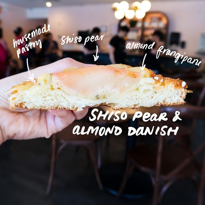 Cafe Mochiko Shiso Pear & Almond Danish