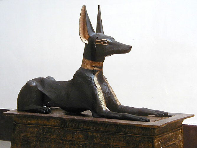 Egypt: Anubis, God of Embalming and Guide and Friend of the Dead