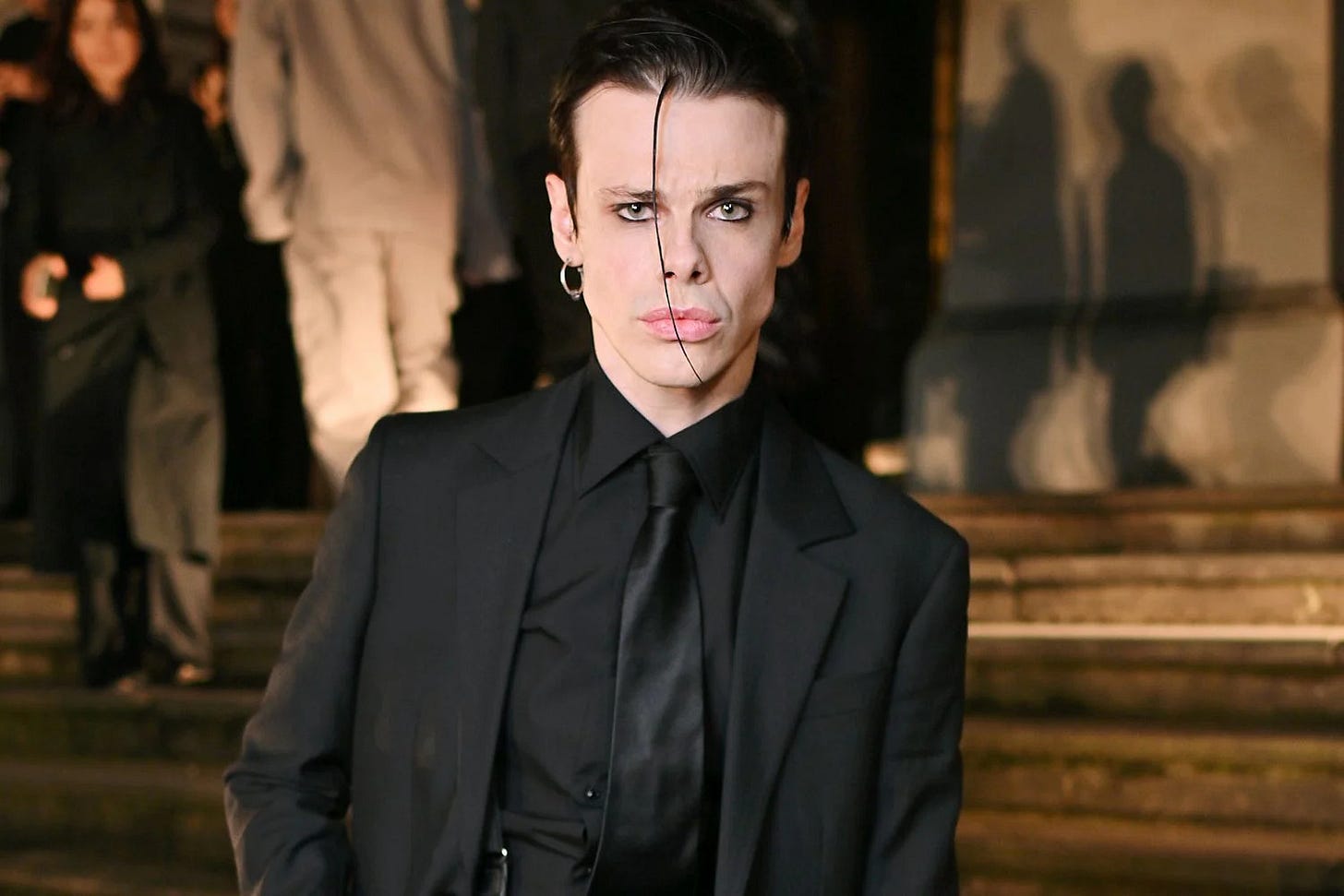 Jed Cullen/Dave Benett/Getty Yungblud at the Burberry Winter 2025 show during London Fashion Week on February 24, 2025