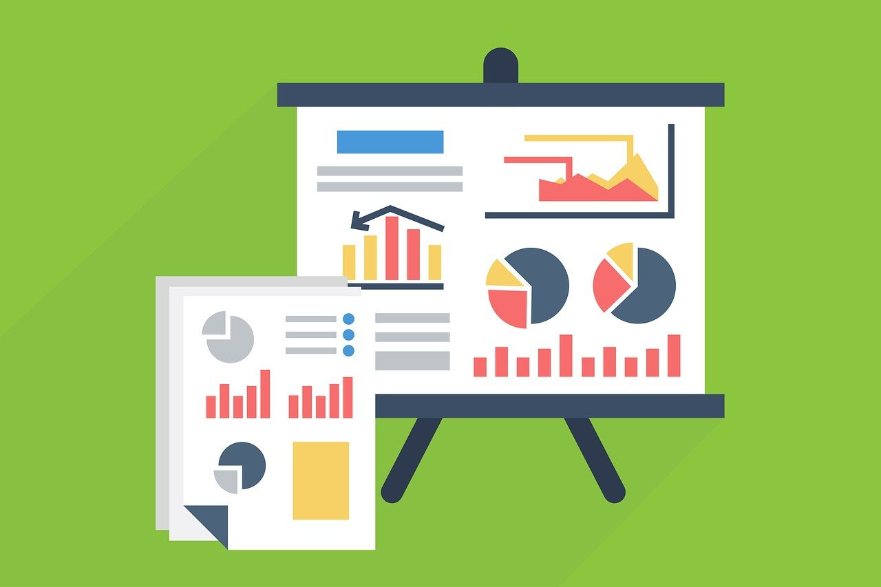 graphic of posterboards with various charts and graphs graphic of posterboards with various charts and graphs