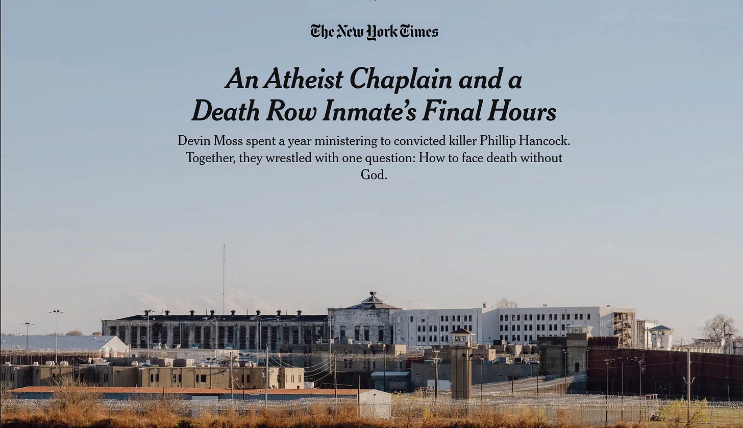 D.S. Moss Humanist Chaplain New York Times
