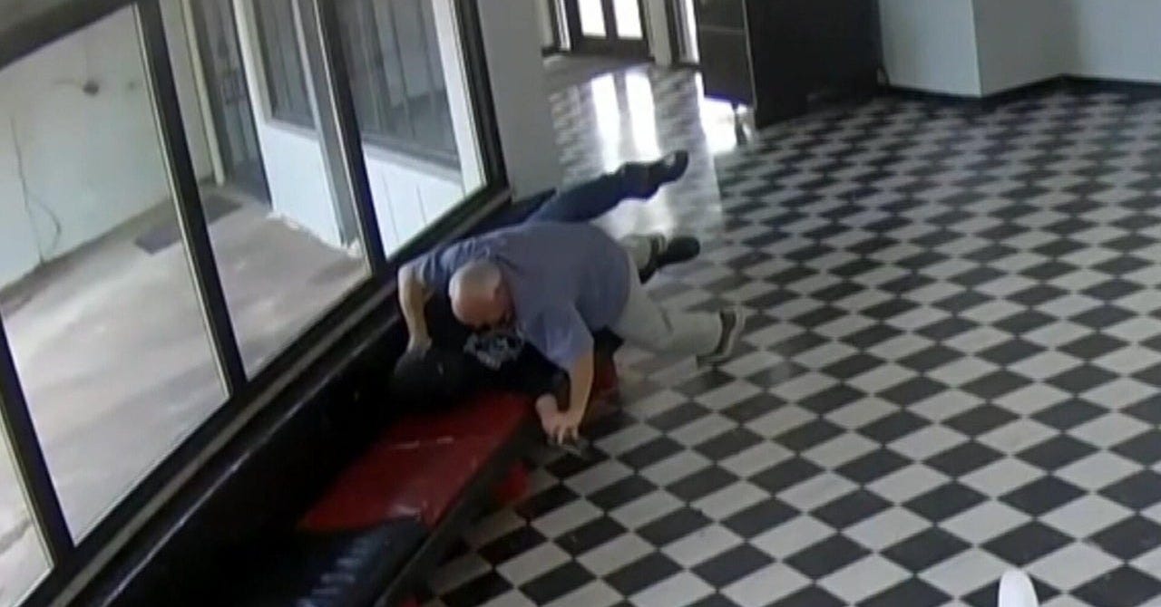 New surveillance video shows Oklahoma principal tackling gunman