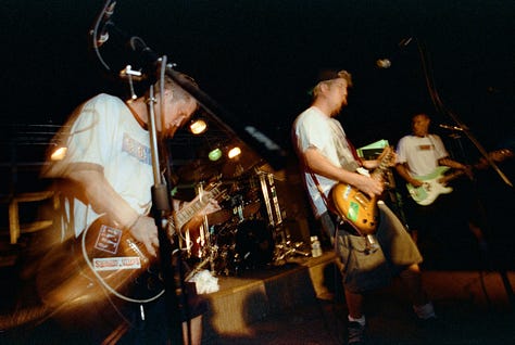images from Warped Tour 1995 of L7, Quicksand and Civ