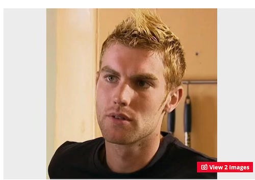 James Cartwright in Tracy Beaker with dyed blond hair