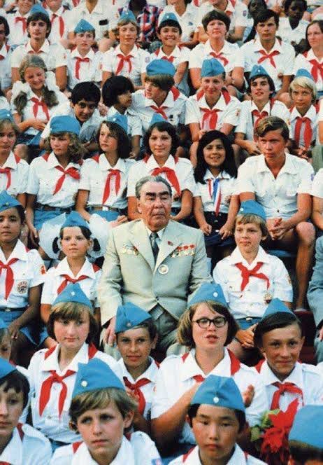 Leonid Brezhnev visiting Artek international children center on the Black  Sea, Crimea, 1979.