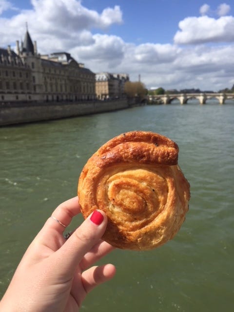 I recommend gifts/food that come in sealed packages. While delightful, a pastry from an open bag from Paris probably wouldn’t do.