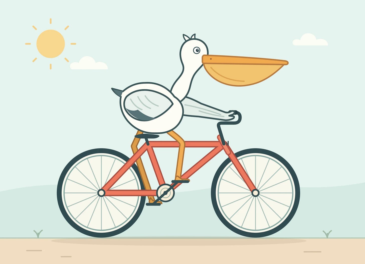 It's a good pelican and a good bicycle - correctly shaped frame, feet n pedals either side of the frame, has the same color scheme as the others in the GPT-6 and GPT-6.1 families.