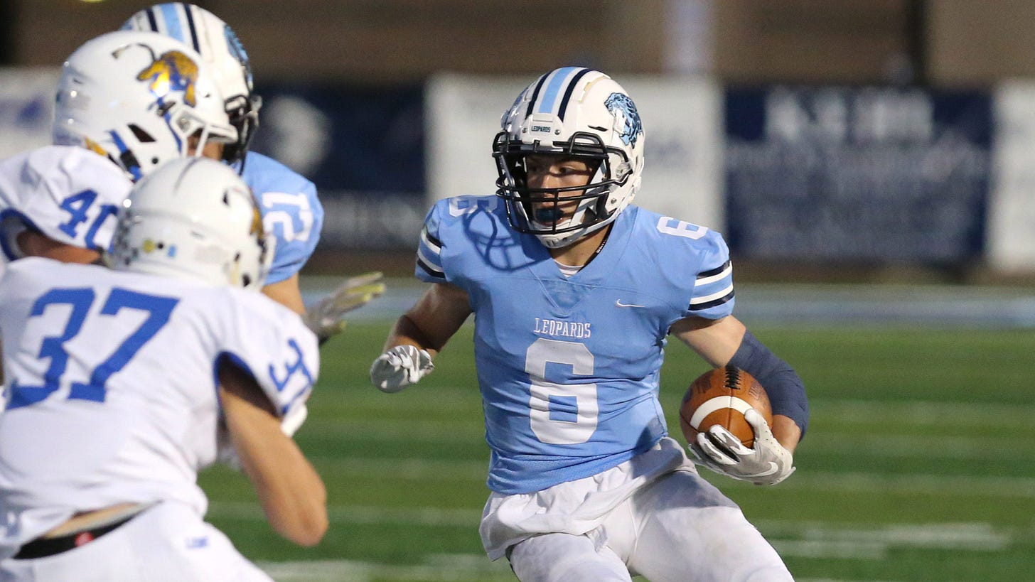 Louisville Leopards football Troy Davis Zack Seaman Cameron Brazek Louisville Leopards football Troy Davis Zack Seaman Cameron Brazek