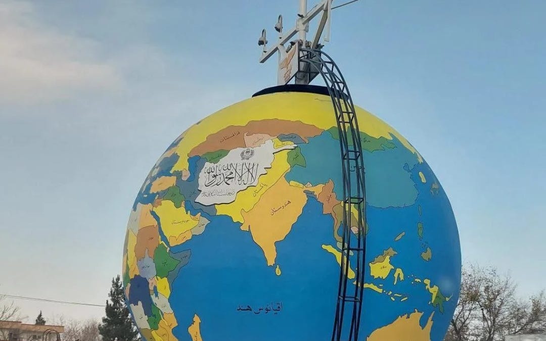 The history of the Taliban and a curious map depicting their view of the world