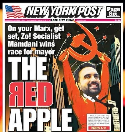 Front page for today’s New York Post