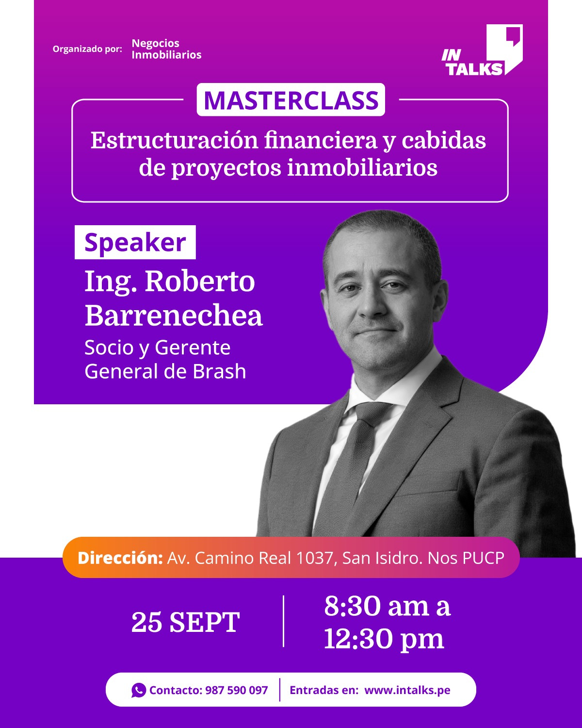Masterclass Estructuracion Financiera de Proyectos Inmobiliarios - Roberto Barrenechea de Brash