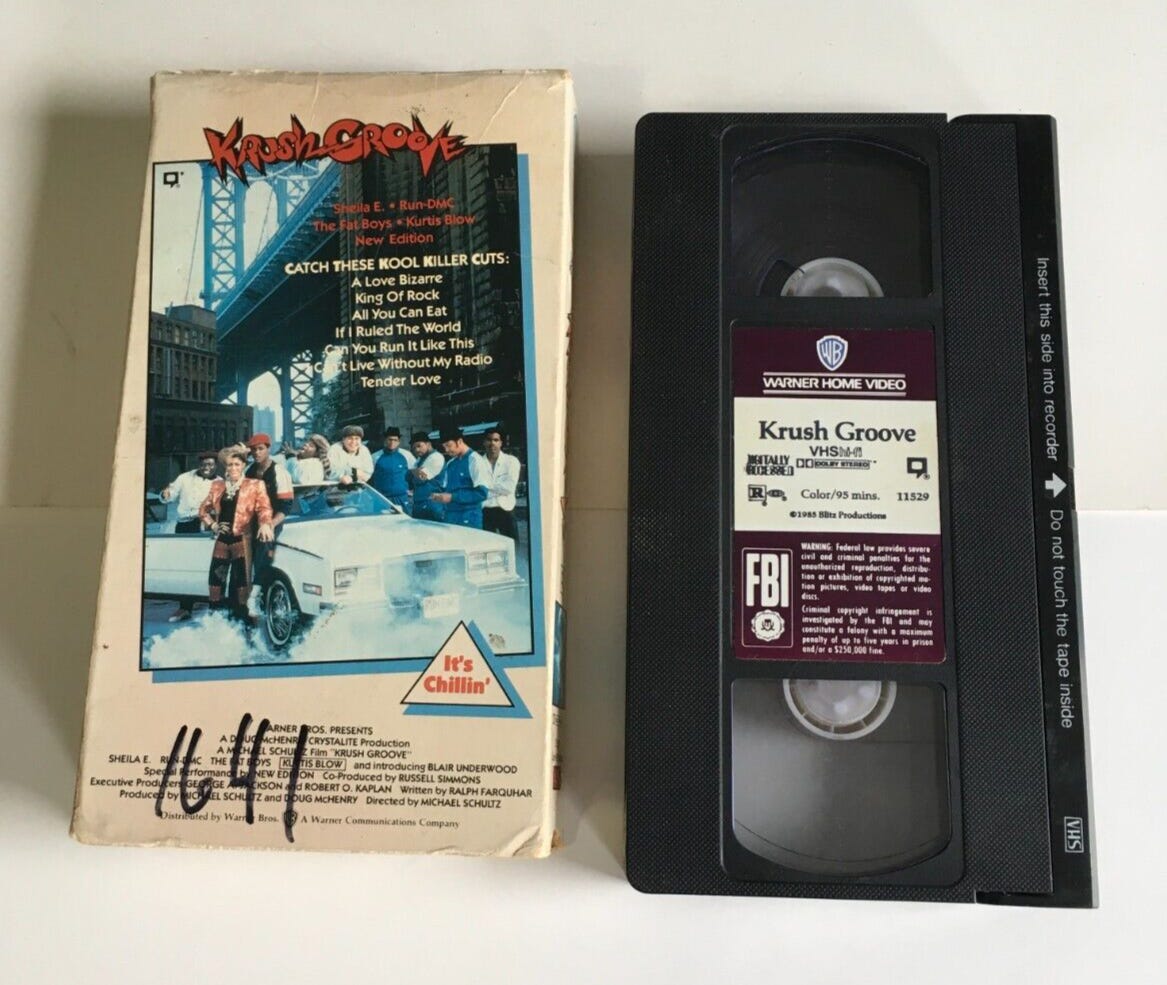 Krush Groove VHS 1985 Krush Groove VHS 1985