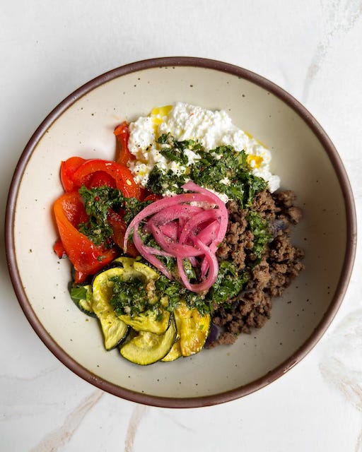 Chimichurri Beef & Cottage Cheese Bowl
