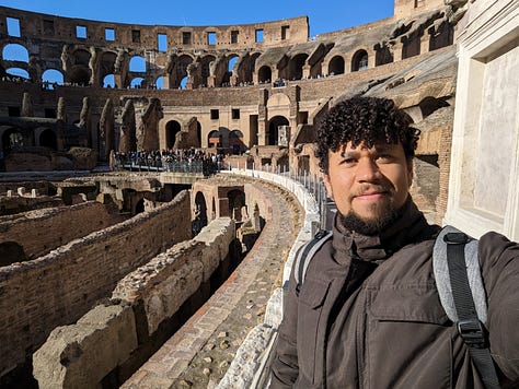Desajeitadamente tirando fotos em Roma