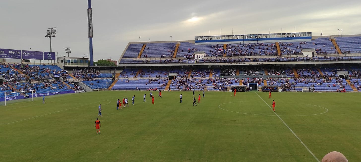 Imagen del Rico Pérez durante el Hércules - Torrent