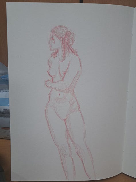 life drawings of female nude in Cardiff