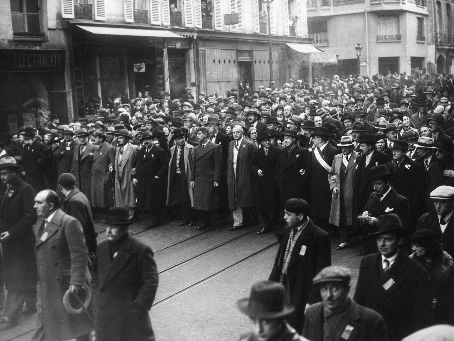 The 1936 Front Populaire strikes, AI generated