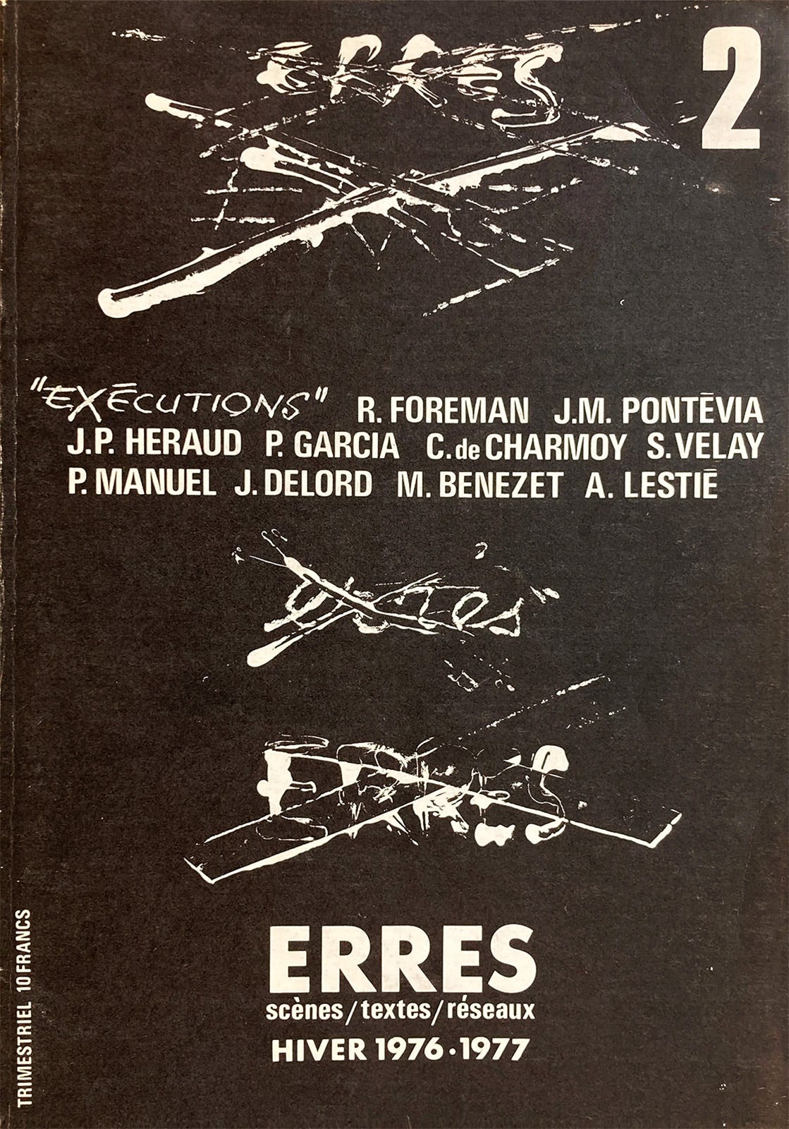 «erres» – scènes/textes/réseaux, No. 2, Winter 1976-1977 [Saint-Martin Bookshop, Bruxelles-Brussel]