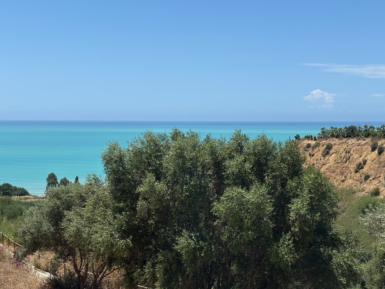 The view from Pirandello's house at Caos