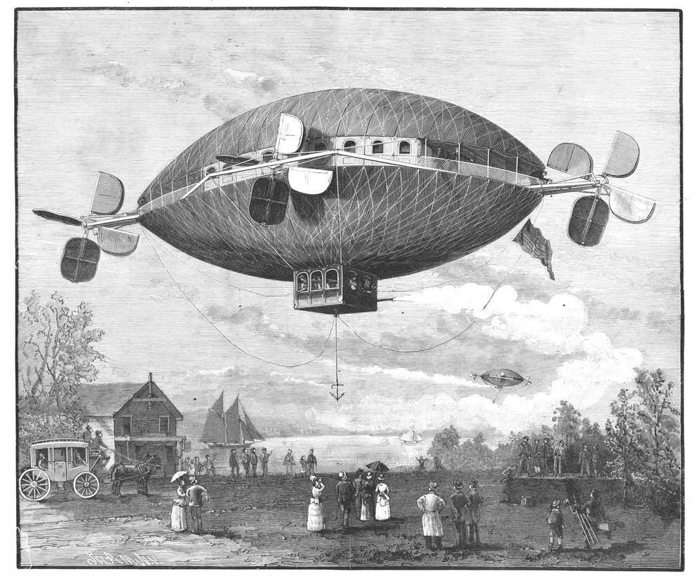 black and white illustration of a dirigible black and white illustration of a dirigible