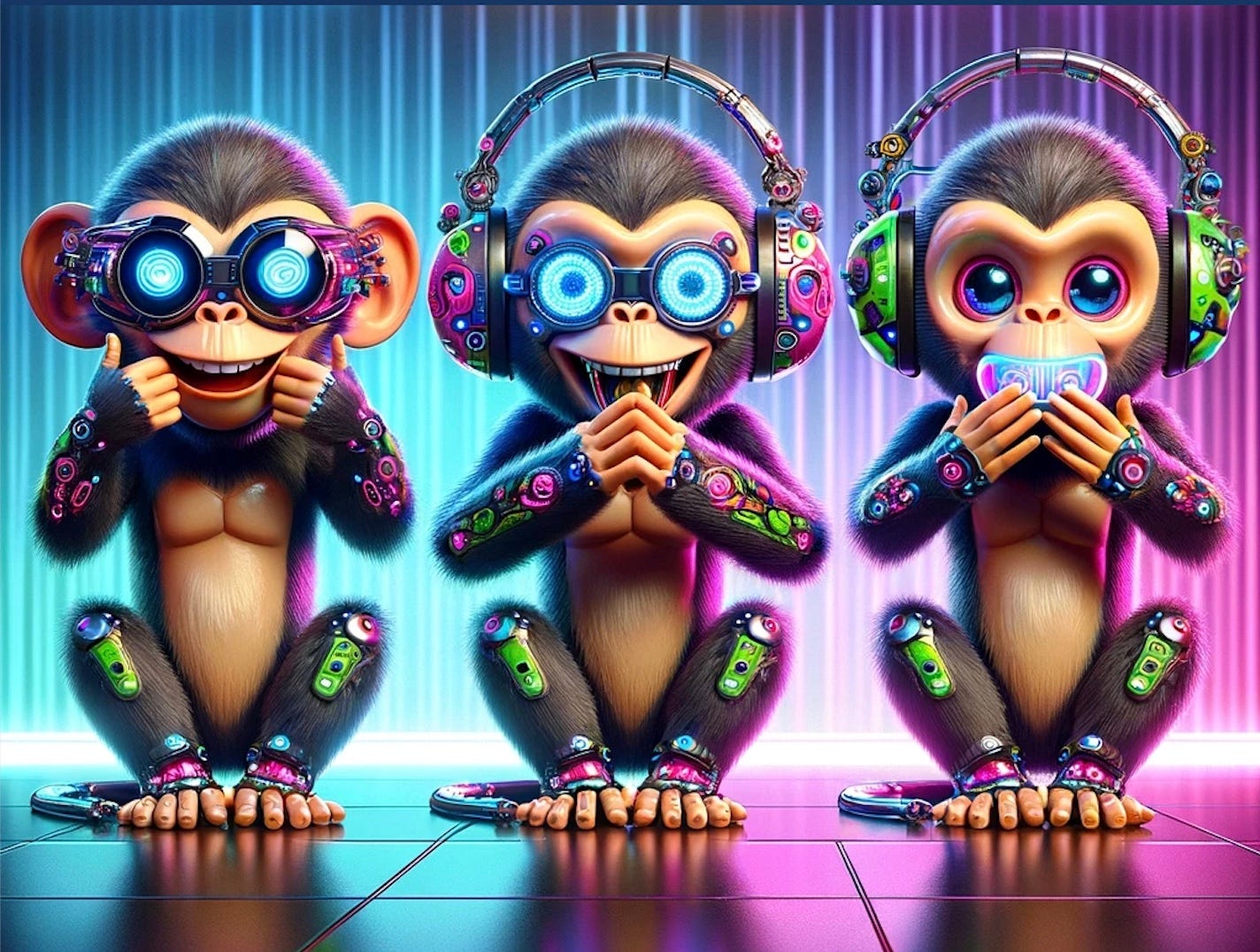 Cyber-monkey image generated by ChatGPT