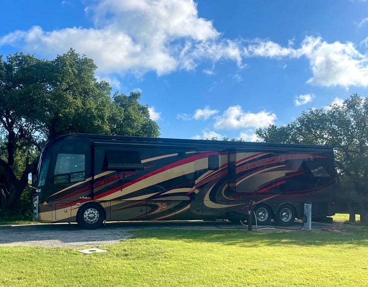 Photos of our RV's massive site.