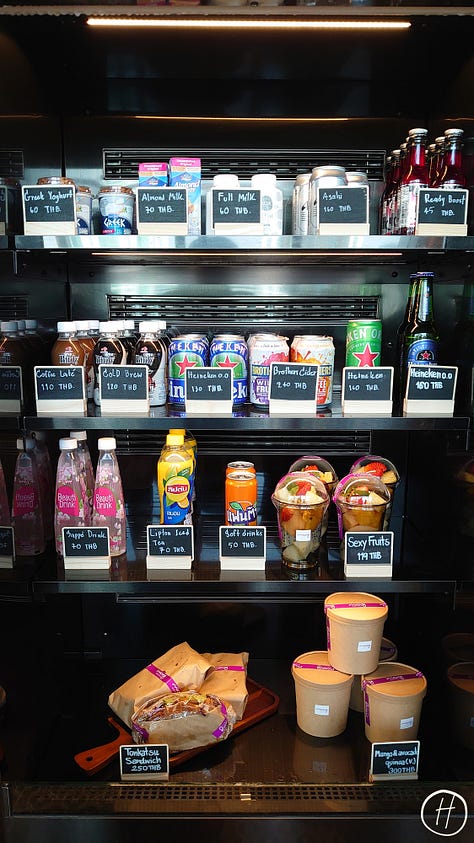 Food options at Moxy