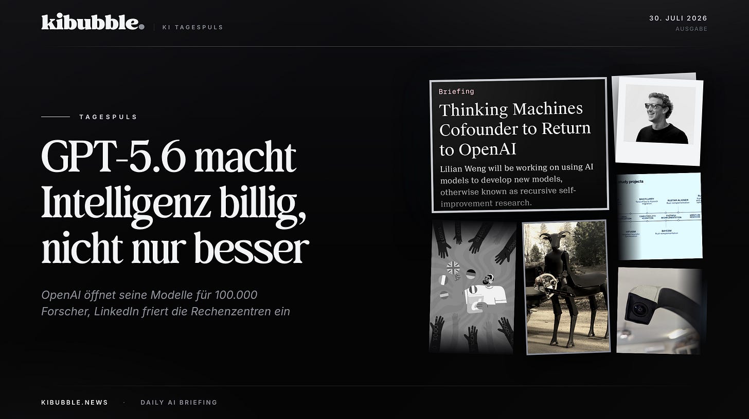 GPT-5.6 macht Intelligenz billig, nicht nur besser