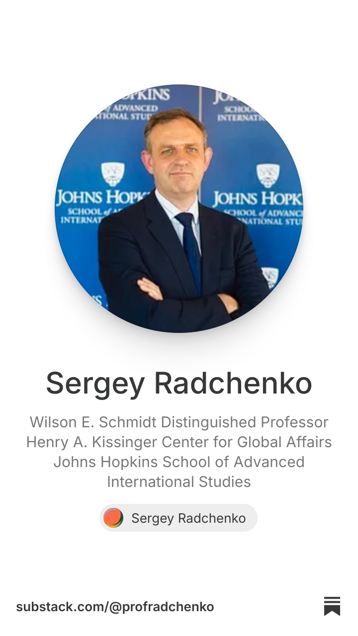 Sergey Radchenko | Substack