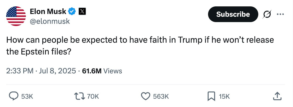 How can people be expected to have faith in Trump if he won't release the Epstein Files?