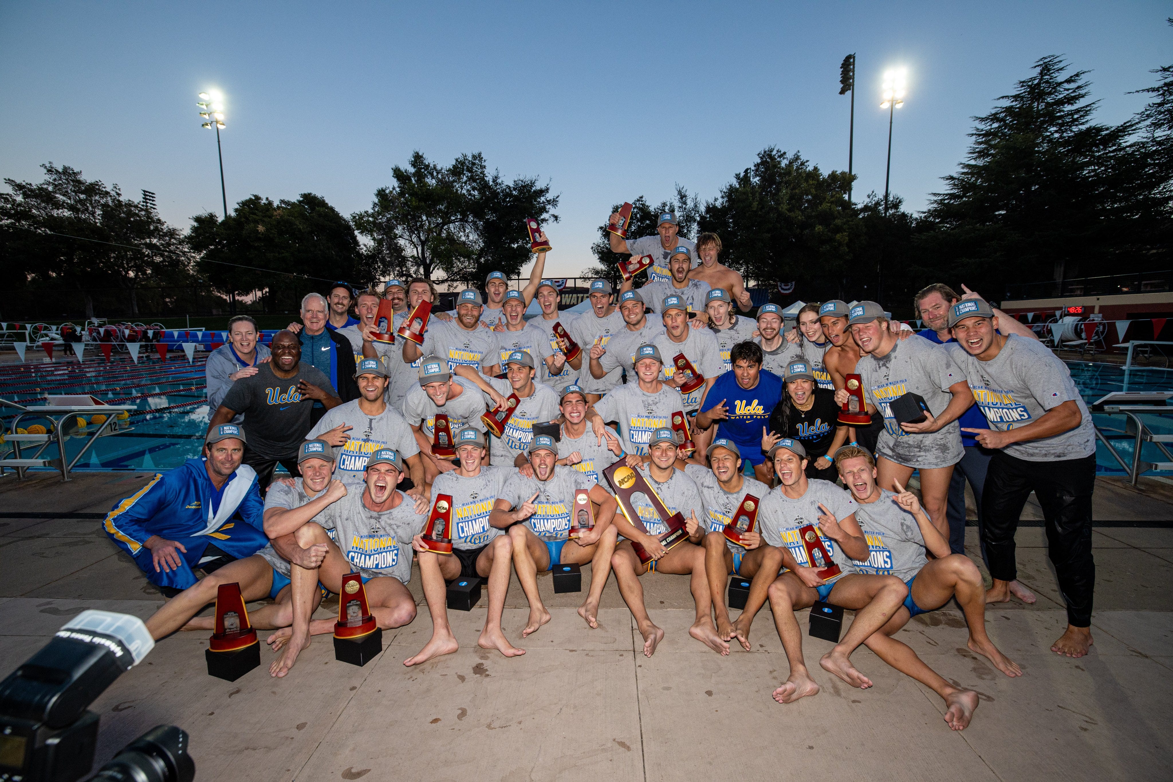 UCLA Men's Water Polo celebrates after winning the NCAA Championship UCLA Men's Water Polo celebrates after winning the NCAA Championship