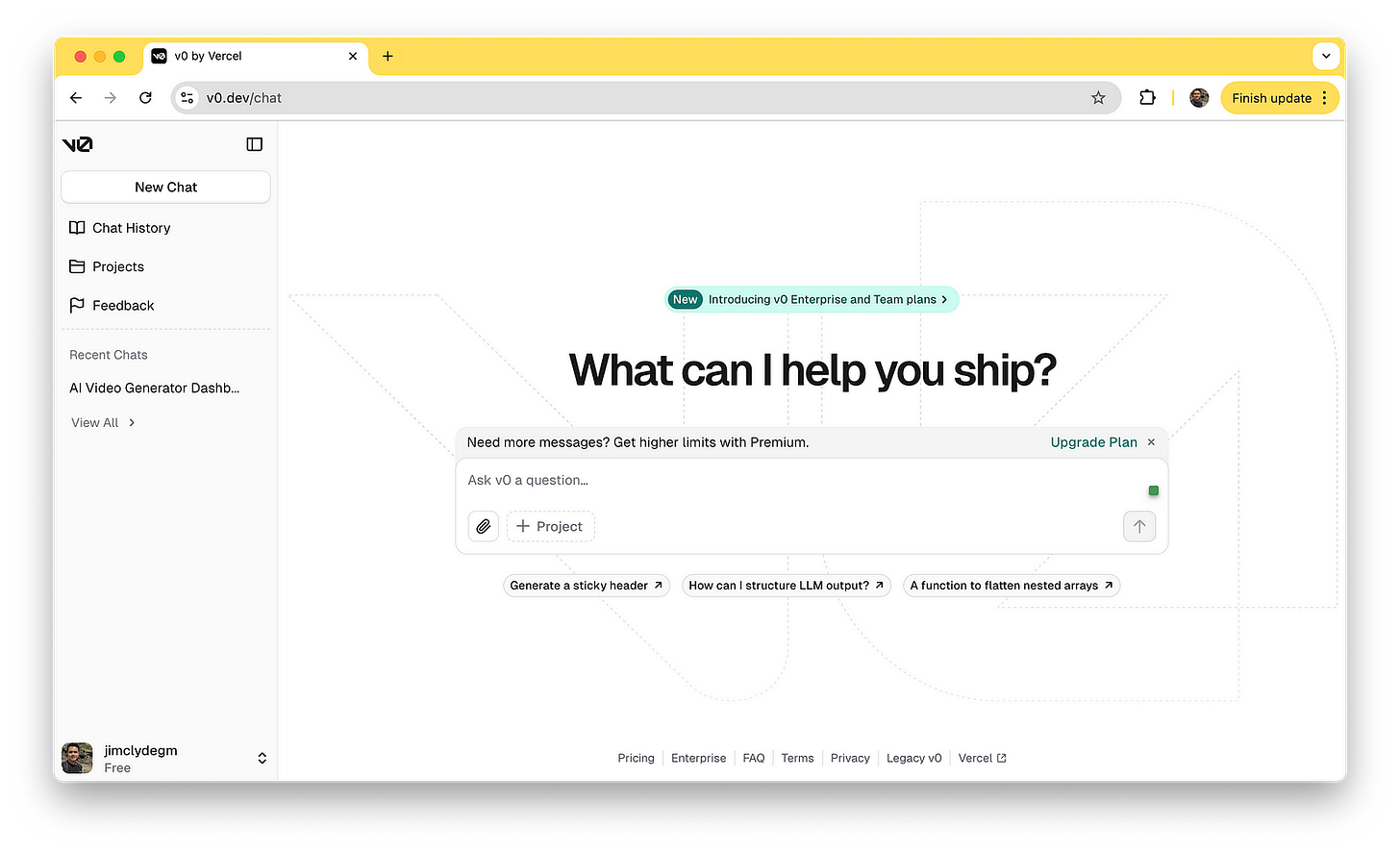 V0 by Vercel dashboard V0 by Vercel dashboard
