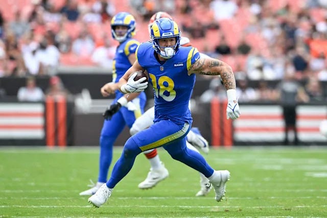 Watch: Rams rookie TE Terrance Ferguson catches first TD - Yahoo Sports